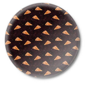 Значок с принтом Galaxy pizza ,  металл | круглая форма, металлическая застежка в виде булавки | galaxy | pizza | space | stars | галактика | еда | звезды | испания | италия | космический | космос | ночь | пипперони | пицца | сыр