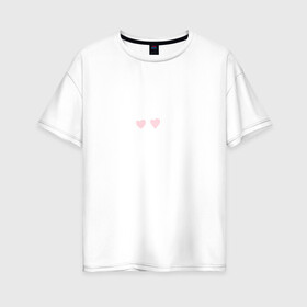 Женская футболка хлопок Oversize с принтом No love skull , 100% хлопок | свободный крой, круглый ворот, спущенный рукав, длина до линии бедер
 | Тематика изображения на принте: guccigang | hearts | nolove | дремин | ивандремин | любовь | нелюбовь | сердечки | сердце | фэйс | череп