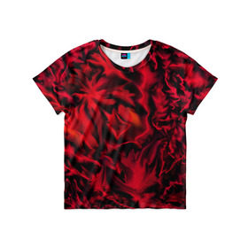 Детская футболка 3D с принтом Flame Style (красный) , 100% гипоаллергенный полиэфир | прямой крой, круглый вырез горловины, длина до линии бедер, чуть спущенное плечо, ткань немного тянется | огненный | огонь | пламя