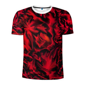 Мужская футболка 3D спортивная с принтом Flame Style (красный) , 100% полиэстер с улучшенными характеристиками | приталенный силуэт, круглая горловина, широкие плечи, сужается к линии бедра | Тематика изображения на принте: огненный | огонь | пламя