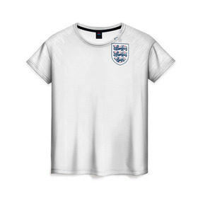 Женская футболка 3D с принтом England home WC 2018 , 100% полиэфир ( синтетическое хлопкоподобное полотно) | прямой крой, круглый вырез горловины, длина до линии бедер | cup | england | fifa | russia | world | англия | мира | россия | чемпионат