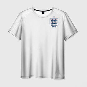 Мужская футболка 3D с принтом England home WC 2018 , 100% полиэфир | прямой крой, круглый вырез горловины, длина до линии бедер | Тематика изображения на принте: cup | england | fifa | russia | world | англия | мира | россия | чемпионат