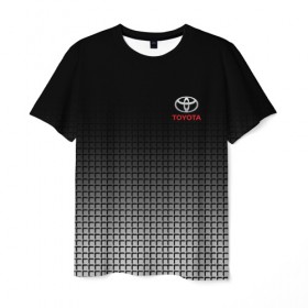 Мужская футболка 3D с принтом TOYOTA SPORT , 100% полиэфир | прямой крой, круглый вырез горловины, длина до линии бедер | toyota | марка | машины | тойота
