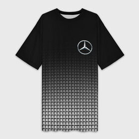 Платье-футболка 3D с принтом MERCEDES BENZ SPORT ,  |  | mercedes | марка | машины | мерседес