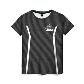 Женская футболка 3D с принтом JDM SPORT , 100% полиэфир ( синтетическое хлопкоподобное полотно) | прямой крой, круглый вырез горловины, длина до линии бедер | jdm | racing | машины | тюнинг