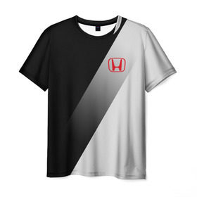 Мужская футболка 3D с принтом HONDA ELITE , 100% полиэфир | прямой крой, круглый вырез горловины, длина до линии бедер | honda | марка | машины | хонда