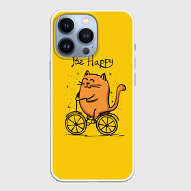 Чехол для iPhone 13 Pro с принтом Be Happy,cat ,  |  | cat | домашние любимцы | животные | котики | котэ | котята | любовь | милые