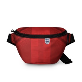 Поясная сумка 3D с принтом England away WC 2018 , 100% полиэстер | плотная ткань, ремень с регулируемой длиной, внутри несколько карманов для мелочей, основное отделение и карман с обратной стороны сумки застегиваются на молнию | cup | england | fifa | russia | world | англия | мира | россия | чемпионат