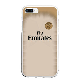 Чехол для iPhone 7Plus/8 Plus матовый с принтом PSG Форма Новая Away 18 19 , Силикон | Область печати: задняя сторона чехла, без боковых панелей | 2019 | fcb | paris saint germain | psg | псж | форма | футбольная