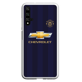 Чехол для Honor 20 с принтом Man United Форма Away 18 19 , Силикон | Область печати: задняя сторона чехла, без боковых панелей | Тематика изображения на принте: mu | манчестер юнайтед | мю | форма