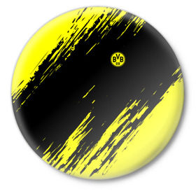 Значок с принтом FC Borussia 2018 Original ,  металл | круглая форма, металлическая застежка в виде булавки | Тематика изображения на принте: боруссия | дортмунд