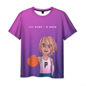 Мужская футболка 3D с принтом Lil Pump D Rose , 100% полиэфир | прямой крой, круглый вырез горловины, длина до линии бедер | hip hop | hiphop | lil pump | mc | rap | газзи гарсия | зачитал | клауд | клауд рэп | лил памп | лили | мс | памп | реп | репер | речитатив | рэп | рэпер | трэп | хип | хип хоп | хипхоп | хоп