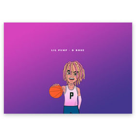 Поздравительная открытка с принтом Lil Pump D Rose , 100% бумага | плотность бумаги 280 г/м2, матовая, на обратной стороне линовка и место для марки
 | hip hop | hiphop | lil pump | mc | rap | газзи гарсия | зачитал | клауд | клауд рэп | лил памп | лили | мс | памп | реп | репер | речитатив | рэп | рэпер | трэп | хип | хип хоп | хипхоп | хоп