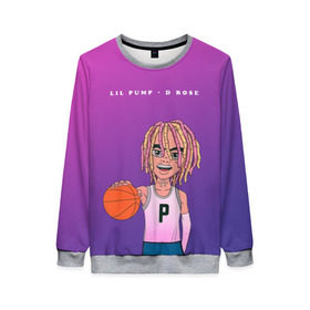 Женский свитшот 3D с принтом Lil Pump D Rose , 100% полиэстер с мягким внутренним слоем | круглый вырез горловины, мягкая резинка на манжетах и поясе, свободная посадка по фигуре | hip hop | hiphop | lil pump | mc | rap | газзи гарсия | зачитал | клауд | клауд рэп | лил памп | лили | мс | памп | реп | репер | речитатив | рэп | рэпер | трэп | хип | хип хоп | хипхоп | хоп