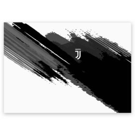 Поздравительная открытка с принтом FC Juventus Original 2018 , 100% бумага | плотность бумаги 280 г/м2, матовая, на обратной стороне линовка и место для марки
 | Тематика изображения на принте: football | soccer | ювентус