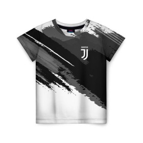 Детская футболка 3D с принтом FC Juventus Original 2018 , 100% гипоаллергенный полиэфир | прямой крой, круглый вырез горловины, длина до линии бедер, чуть спущенное плечо, ткань немного тянется | Тематика изображения на принте: football | soccer | ювентус