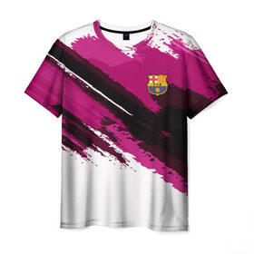 Мужская футболка 3D с принтом FC Barcelona Original 2018 , 100% полиэфир | прямой крой, круглый вырез горловины, длина до линии бедер | football | soccer | барселона