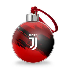 Ёлочный шар с принтом JUVENTUS SPORT RED , Пластик | Диаметр: 77 мм | football | soccer | ювентус