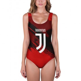 Купальник-боди 3D с принтом JUVENTUS SPORT RED , 82% полиэстер, 18% эластан | Круглая горловина, круглый вырез на спине | Тематика изображения на принте: football | soccer | ювентус