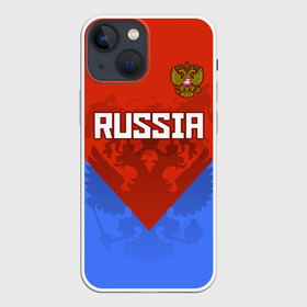 Чехол для iPhone 13 mini с принтом Russia ,  |  | federation | russia | russian | герб | двуглавый | двухглавый | медведь | олимпиада | орел | патриот | россии | российская | россия | рф | спорт | три колор | федерация | флаг | форма | я русский