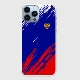 Чехол для iPhone 13 Pro Max с принтом RUSSIA SPORT   РОССИЯ СПОРТ ,  |  | Тематика изображения на принте: russia | белый | болельщик | герб | двуглавый орел | корона | красный | лошадь | модные | надписи | орел | патриот | россия | синий | спорт | спортивные | триколор | униформа | фанат | цвет