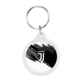 Брелок круглый с принтом JUVENTUS SPORT STYLE , пластик и полированная сталь | круглая форма, металлическое крепление в виде кольца | football | soccer | ювентус