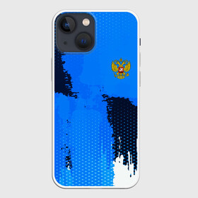 Чехол для iPhone 13 mini с принтом Russia Sport ,  |  | abstraction | grunge | russia | sport | абстракция | герб | краска | русский | символика рф | спорт | спортивный | триколор | униформа | форма | я русский