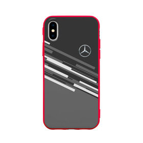 Чехол для Apple iPhone X силиконовый матовый с принтом MERCEDES BENZ SPORT , Силикон | Печать на задней стороне чехла, без боковой панели | mercedes | марка | машины | мерседес