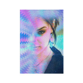 Обложка для паспорта матовая кожа с принтом Саша Грей. Абстракция , натуральная матовая кожа | размер 19,3 х 13,7 см; прозрачные пластиковые крепления | gray | sasha grey | актриса | девушка | психоделика