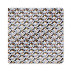 Магнит виниловый Квадрат с принтом Ежики , полимерный материал с магнитным слоем | размер 9*9 см, закругленные углы | Тематика изображения на принте: еж | ежик | колючий | паттерн
