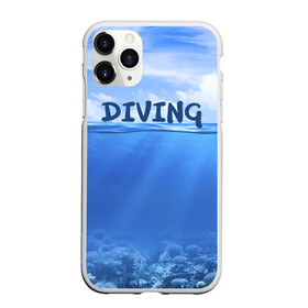 Чехол для iPhone 11 Pro Max матовый с принтом Дайвинг , Силикон |  | Тематика изображения на принте: coral reef | diver | diving | underwater | вода | водолаз | волна | дайвер | коралловые рифы | море | ныряние | океан | подводный мир