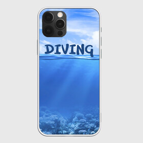 Чехол для iPhone 12 Pro Max с принтом Дайвинг , Силикон |  | Тематика изображения на принте: coral reef | diver | diving | underwater | вода | водолаз | волна | дайвер | коралловые рифы | море | ныряние | океан | подводный мир