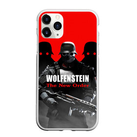 Чехол для iPhone 11 Pro матовый с принтом Wolfenstein The New Order , Силикон |  | game | вильгельм череп штрассе | вольфенштайн: новый порядок | игра | игрок | молот евы | оружие | уильям бласковиц | шутер