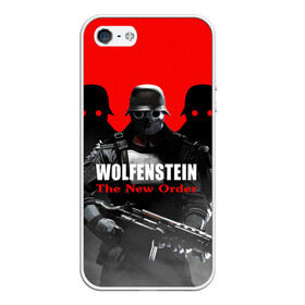 Чехол для iPhone 5/5S матовый с принтом Wolfenstein The New Order , Силикон | Область печати: задняя сторона чехла, без боковых панелей | game | вильгельм череп штрассе | вольфенштайн: новый порядок | игра | игрок | молот евы | оружие | уильям бласковиц | шутер