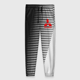 Женские брюки 3D с принтом MITSUBISHI SPORT , полиэстер 100% | прямой крой, два кармана без застежек по бокам, с мягкой трикотажной резинкой на поясе и по низу штанин. В поясе для дополнительного комфорта — широкие завязки |  машина | марка | митсубиси