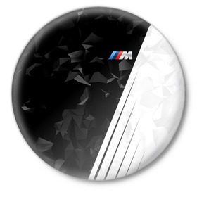 Значок с принтом BMW 2018 M Sport ,  металл | круглая форма, металлическая застежка в виде булавки | bmw | бмв | марка | машины