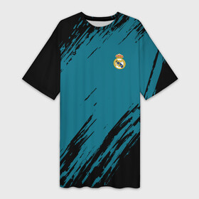Платье-футболка 3D с принтом Real Madrid 2018 Original ,  |  | emirates | fc | real madrid | абстракция | реал мадрид | спорт | спортивные | тренды | футбол | футбольный клуб | эмблема