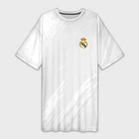 Платье-футболка 3D с принтом Real Madrid 2018 Original ,  |  | emirates | fc | real madrid | абстракция | реал мадрид | футбол | футбольный клуб | эмблема