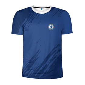 Мужская футболка 3D спортивная с принтом Chelsea Uniform , 100% полиэстер с улучшенными характеристиками | приталенный силуэт, круглая горловина, широкие плечи, сужается к линии бедра | chelsea | fc | спорт | спортивные | футбол | футбольный клуб | челси