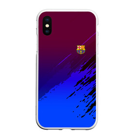 Чехол для iPhone XS Max матовый с принтом FC Barcelona SPORT , Силикон | Область печати: задняя сторона чехла, без боковых панелей | football | soccer | разноцветный