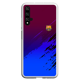 Чехол для Honor 20 с принтом FC Barcelona SPORT , Силикон | Область печати: задняя сторона чехла, без боковых панелей | Тематика изображения на принте: football | soccer | разноцветный