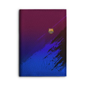 Обложка для автодокументов с принтом FC Barcelona SPORT , натуральная кожа |  размер 19,9*13 см; внутри 4 больших “конверта” для документов и один маленький отдел — туда идеально встанут права | football | soccer | разноцветный