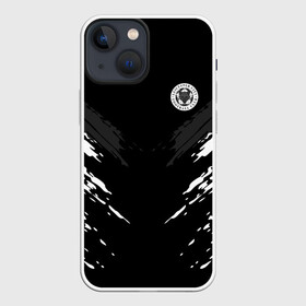 Чехол для iPhone 13 mini с принтом LEICESTER CITY 2018 SPORT ,  |  | football | soccer | черно белый