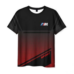 Мужская футболка 3D с принтом BMW 2018 M Sport , 100% полиэфир | прямой крой, круглый вырез горловины, длина до линии бедер | bmw | бмв | марка | машины