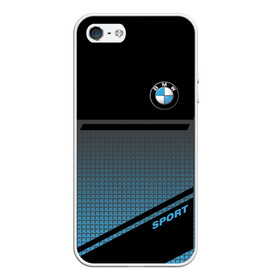 Чехол для iPhone 5/5S матовый с принтом BMW SPORT , Силикон | Область печати: задняя сторона чехла, без боковых панелей | bmw | бмв | марка | машины
