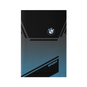 Обложка для паспорта матовая кожа с принтом BMW SPORT , натуральная матовая кожа | размер 19,3 х 13,7 см; прозрачные пластиковые крепления | bmw | бмв | марка | машины
