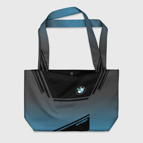 Пляжная сумка 3D с принтом BMW SPORT   , 100% полиэстер | застегивается на металлическую кнопку; внутренний карман застегивается на молнию. Стенки укреплены специальным мягким материалом, чтобы защитить содержимое от несильных ударов
 | bmw | бмв | марка | машины