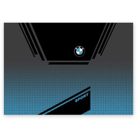 Поздравительная открытка с принтом BMW SPORT , 100% бумага | плотность бумаги 280 г/м2, матовая, на обратной стороне линовка и место для марки
 | Тематика изображения на принте: bmw | бмв | марка | машины