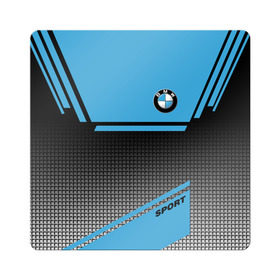 Магнит виниловый Квадрат с принтом BMW SPORT , полимерный материал с магнитным слоем | размер 9*9 см, закругленные углы | bmw | бмв | марка | машины