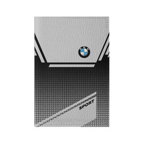 Обложка для паспорта матовая кожа с принтом BMW SPORT , натуральная матовая кожа | размер 19,3 х 13,7 см; прозрачные пластиковые крепления | 
